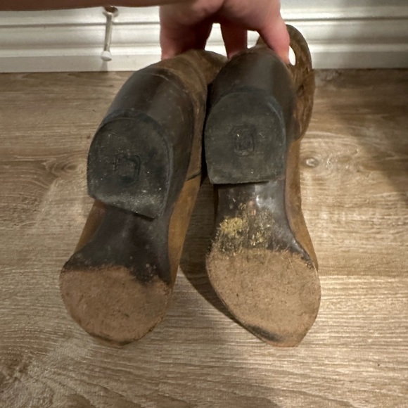 Dan Post 3464 Brown Snip Toe Embroidered Leather Western Cowgirl Boots Womens 7 - Picture 2 of 6